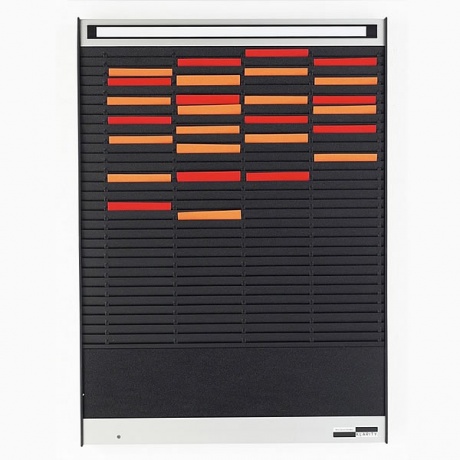 Klarity A6 Job Card Rack - 124 Pockets (4 Columns of 31)